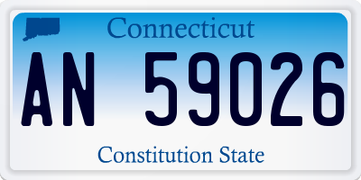 CT license plate AN59026