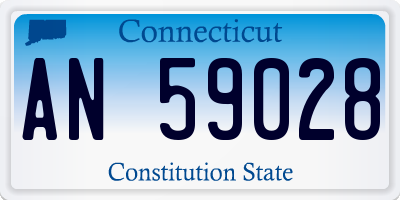 CT license plate AN59028