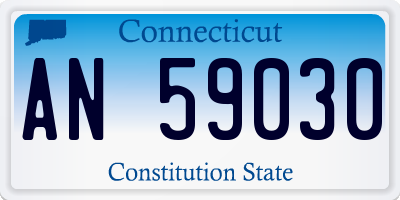 CT license plate AN59030