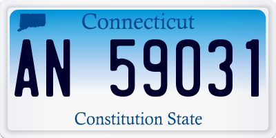 CT license plate AN59031