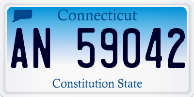 CT license plate AN59042