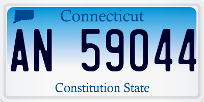 CT license plate AN59044