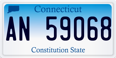 CT license plate AN59068