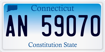 CT license plate AN59070