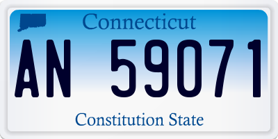 CT license plate AN59071
