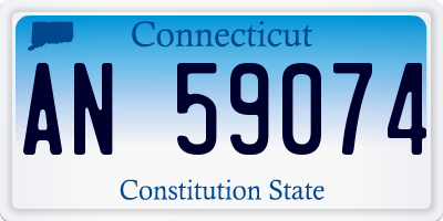 CT license plate AN59074