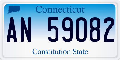 CT license plate AN59082