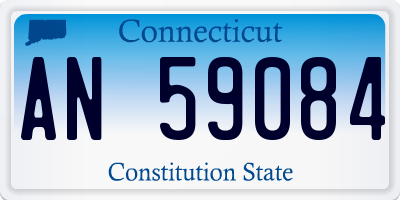 CT license plate AN59084