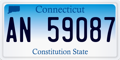 CT license plate AN59087