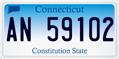 CT license plate AN59102