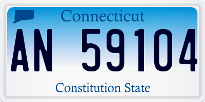 CT license plate AN59104