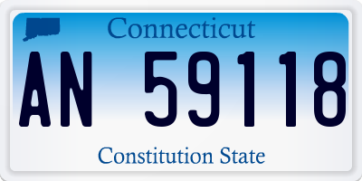 CT license plate AN59118