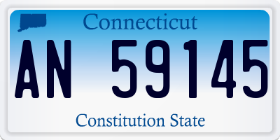 CT license plate AN59145