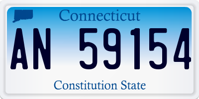 CT license plate AN59154