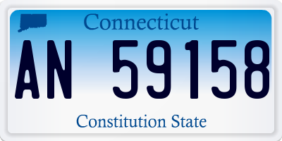 CT license plate AN59158