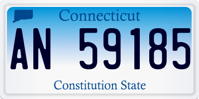 CT license plate AN59185