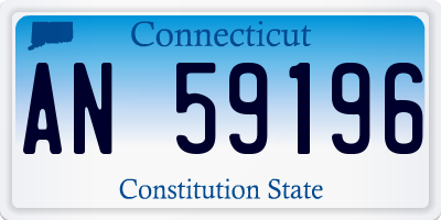 CT license plate AN59196