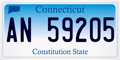 CT license plate AN59205