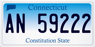 CT license plate AN59222