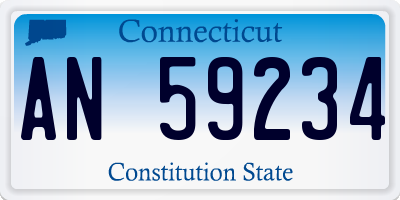 CT license plate AN59234
