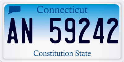 CT license plate AN59242