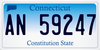 CT license plate AN59247