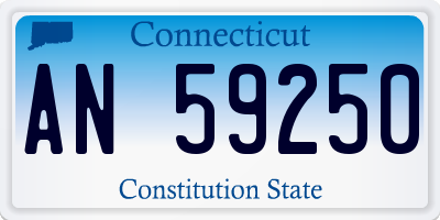 CT license plate AN59250