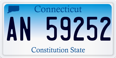 CT license plate AN59252