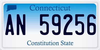 CT license plate AN59256