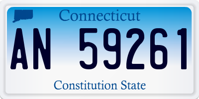 CT license plate AN59261