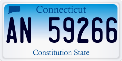 CT license plate AN59266