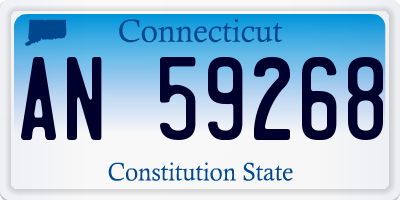 CT license plate AN59268
