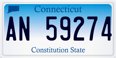 CT license plate AN59274