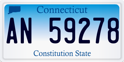 CT license plate AN59278