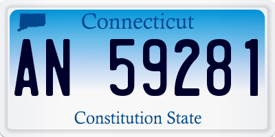 CT license plate AN59281