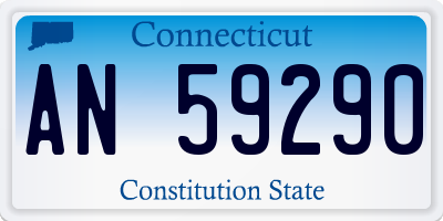 CT license plate AN59290