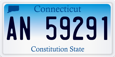 CT license plate AN59291