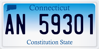 CT license plate AN59301