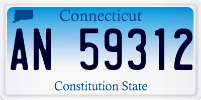 CT license plate AN59312