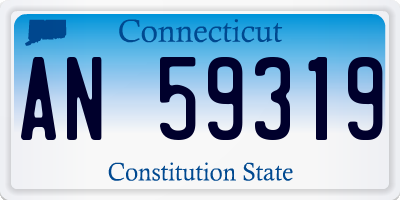 CT license plate AN59319