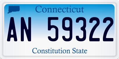 CT license plate AN59322