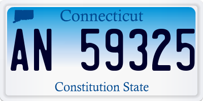 CT license plate AN59325