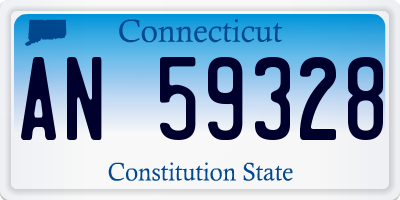 CT license plate AN59328