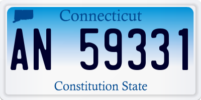 CT license plate AN59331