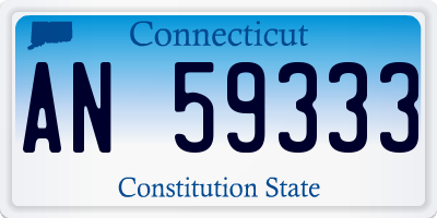CT license plate AN59333