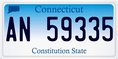 CT license plate AN59335