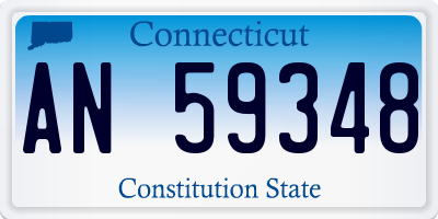 CT license plate AN59348