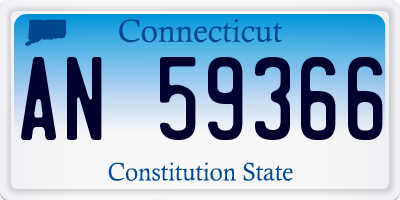 CT license plate AN59366