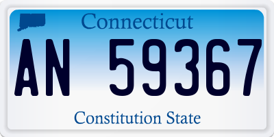 CT license plate AN59367