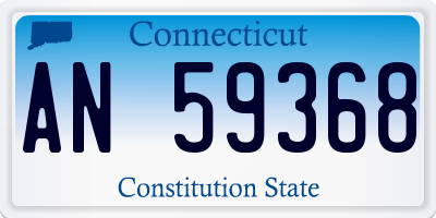 CT license plate AN59368